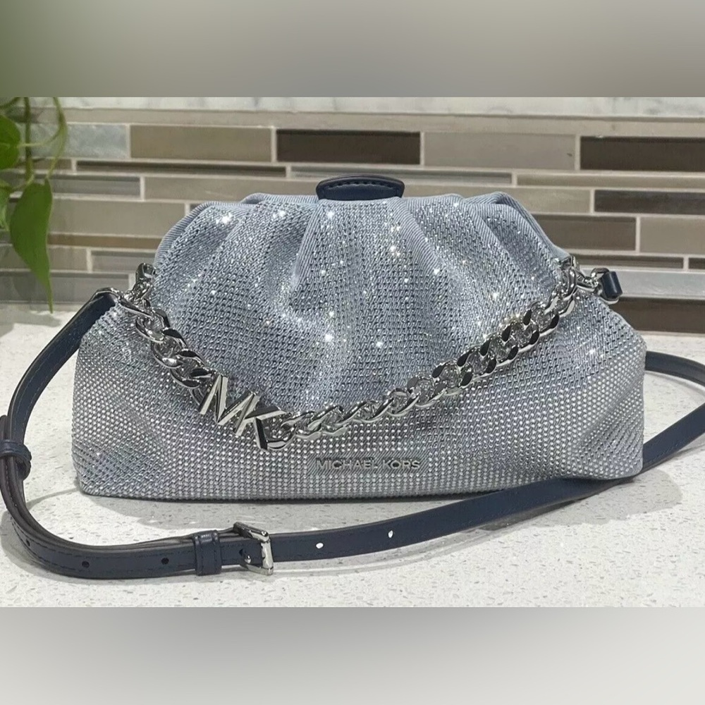 💎NWT MICHAEL KORS NOLA SMALL CHAIN CLUTCH CROSSBODY SHOULDER BAG💎